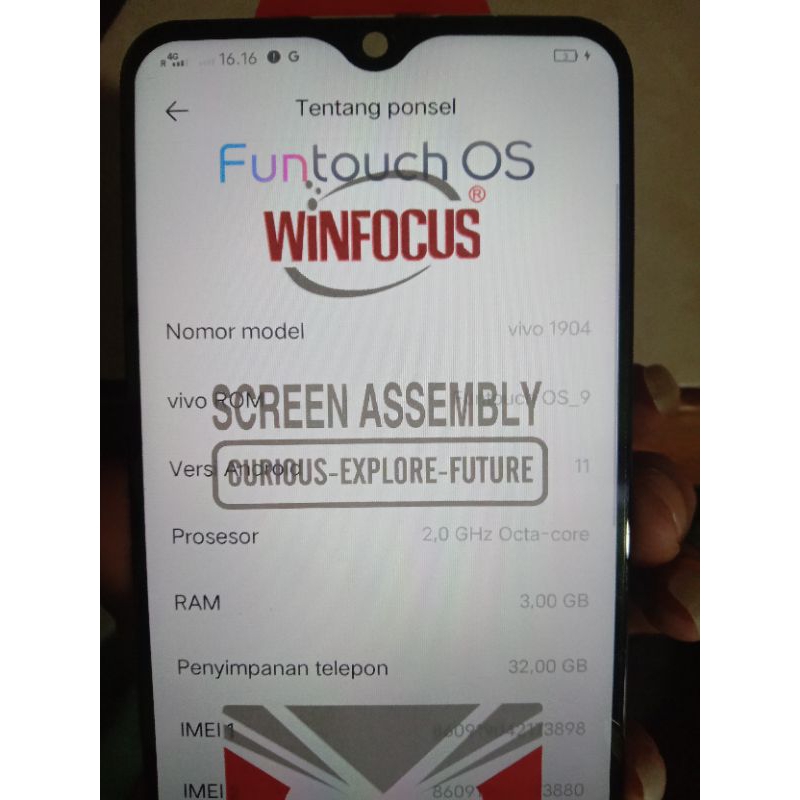 Mesin Vivo Y12/Vivo 1904 normal