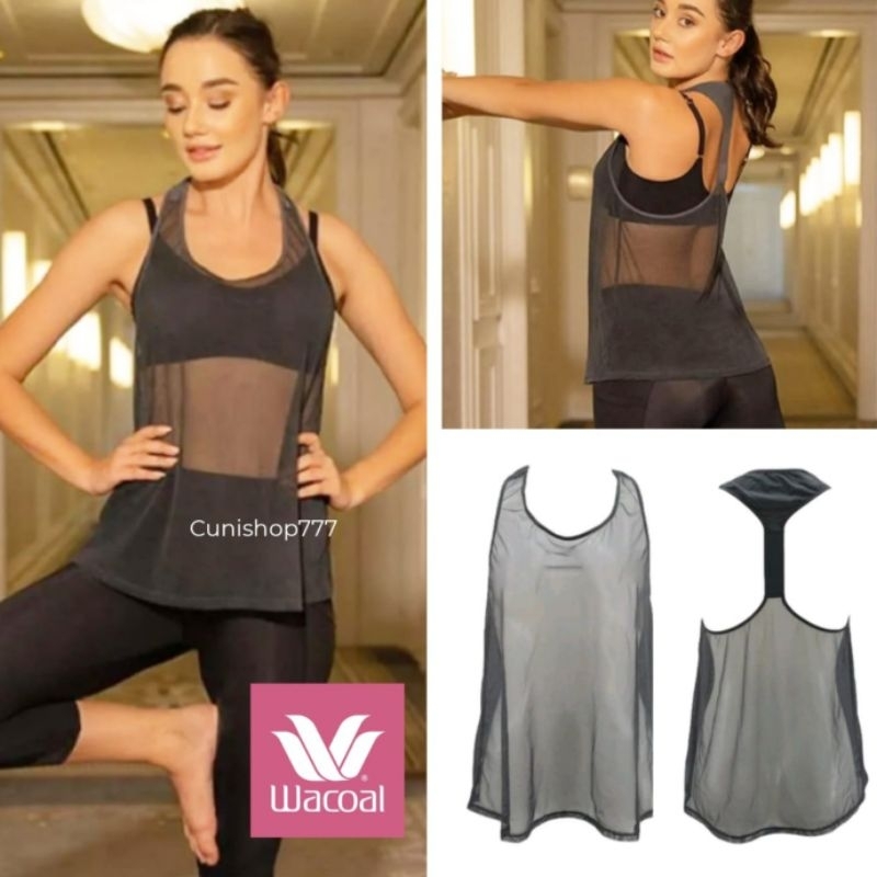 WACOAL CAMISOLE DYNAMIC SPORT OUTER WEAR SPORT TANKTOP TENGTOP BAJU ATASAN OLAHRAGA GYM YOGA PILATES