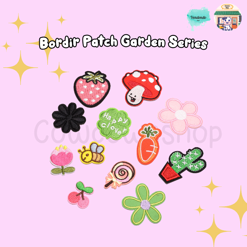 Bordir Patch Garden Patch Iron On / Patch Bordir lucu