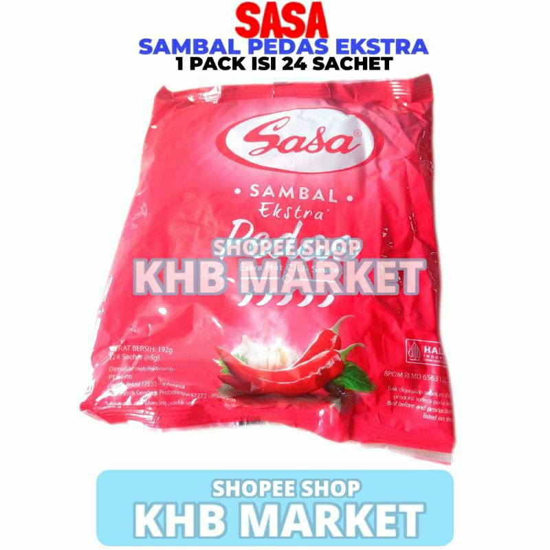 

Saus Sambal Ekstra Pedas 1 Pack Isi 24 Sachet 8gr