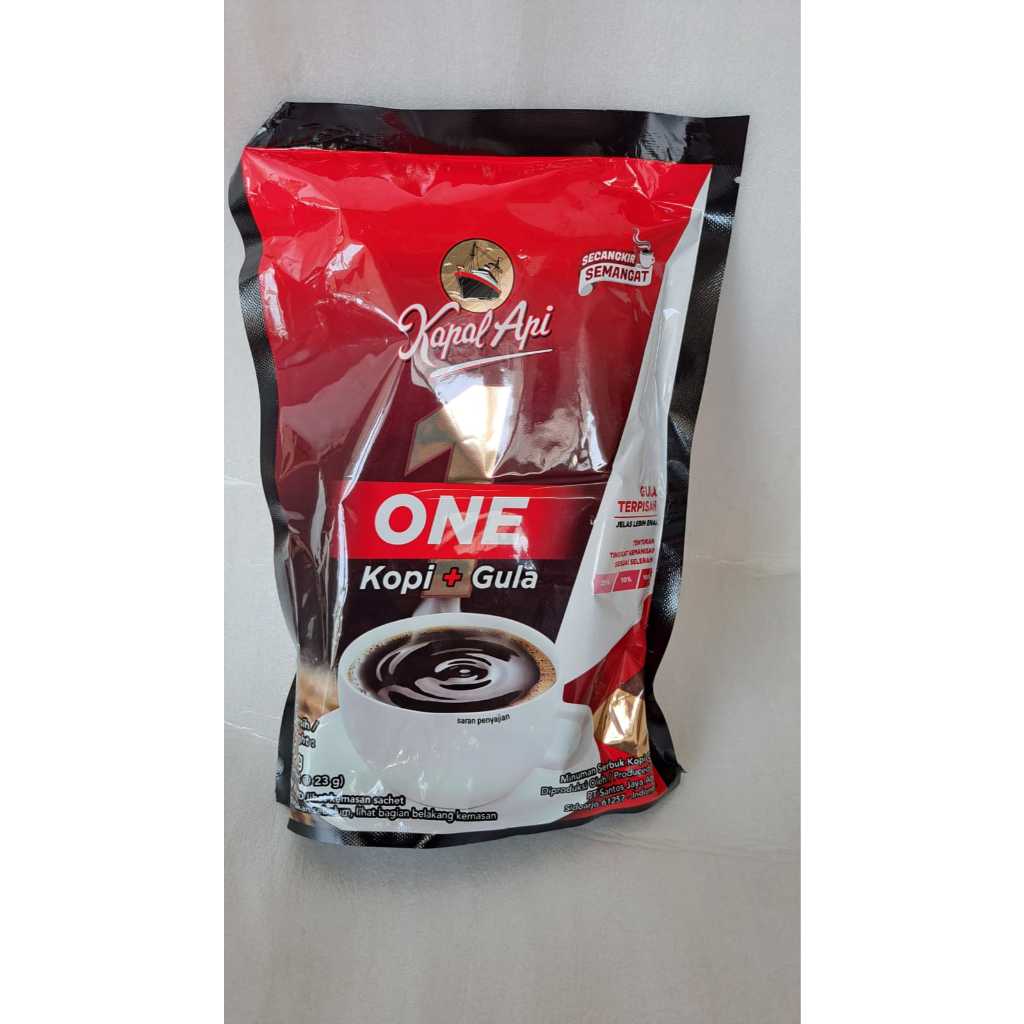

KAPAL API ONE 1 Bag isi 10 Sachet x 23gr / KAPAL API KOPI Plus Gula