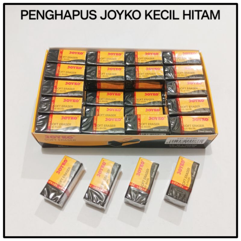 

2 Pcs Penghapus Joyko Kecil Hitam