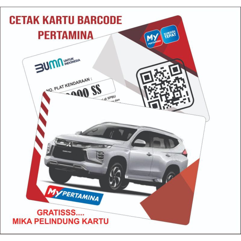 

KARTU BARCOD pertamina TANPA MINIMAL ORDER BAHAN PVC TEBAL SEHARI JADI