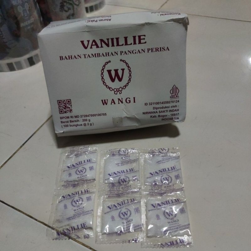 

( isi 10 Pack ) Vanillie W Bahan tambahan Pangan Perisa