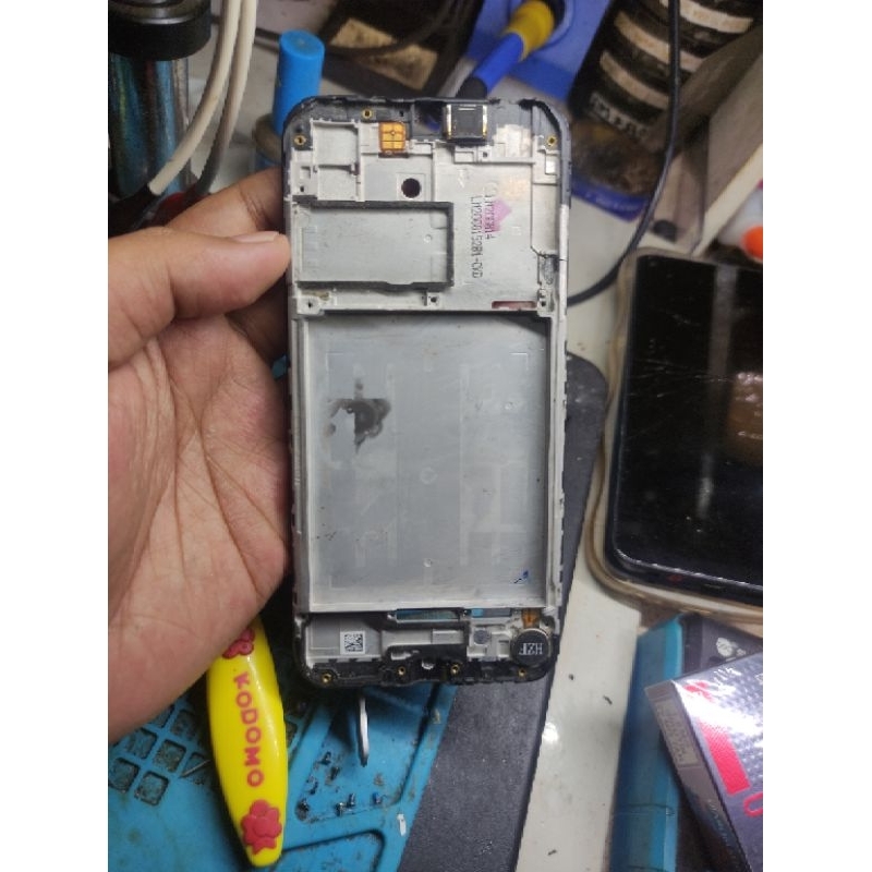 sensor proximity tatakan frame lcd samsung a01 copotan ori
