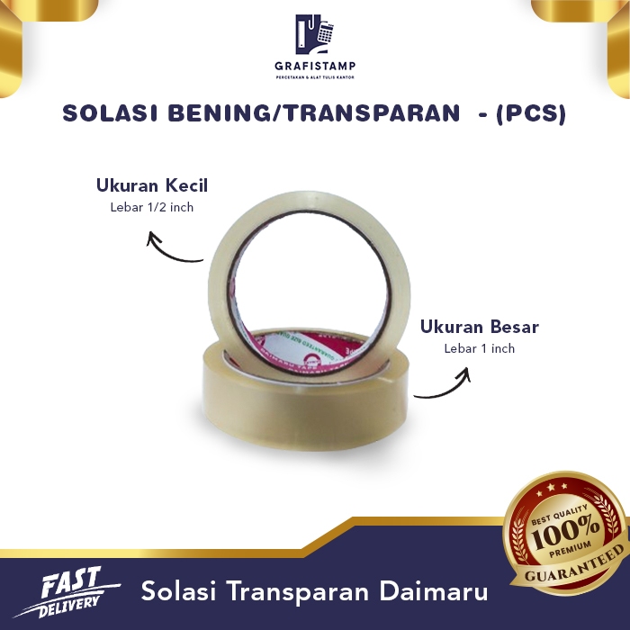 

Solasi Bening/Transparan Daimaru (Transparent Tape) - Pcs