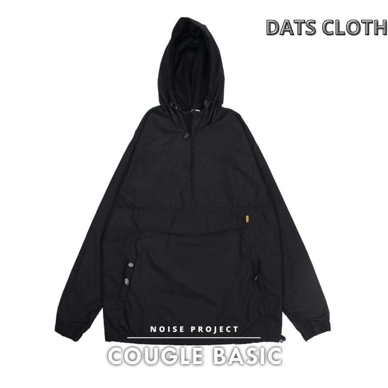 Jaket Pria Wanita Parasut Cagoule Polos Basic Hitam Original Noise Project