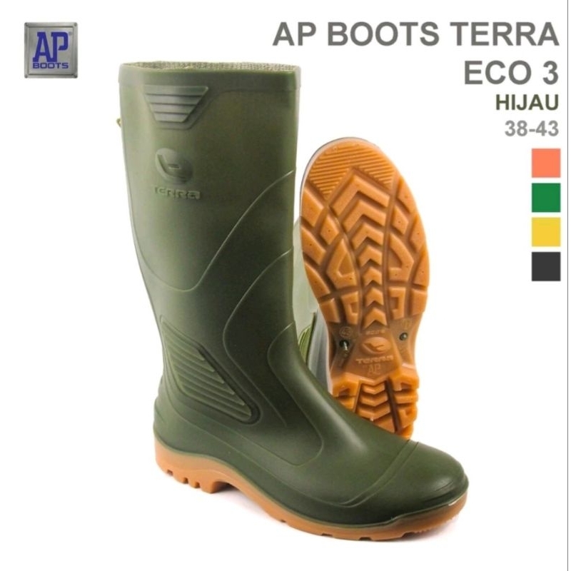 Sepatu boots AP BOOTS TERRA ECO 3 HIJAU ORIGINAL