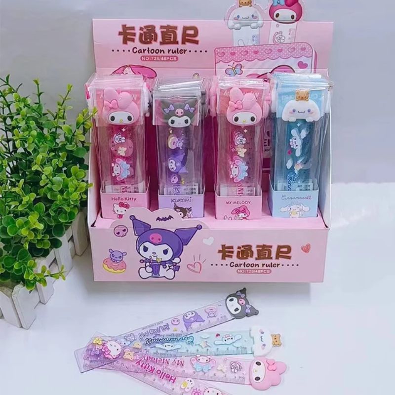 

Penggaris Premium Head Rubber SANRIO 15cm Kuromi Melody Hello Kitty Cinnamoroll