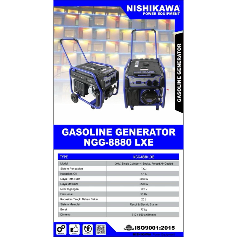 Genset 5000watt Nishikawa NGG 8800LXE