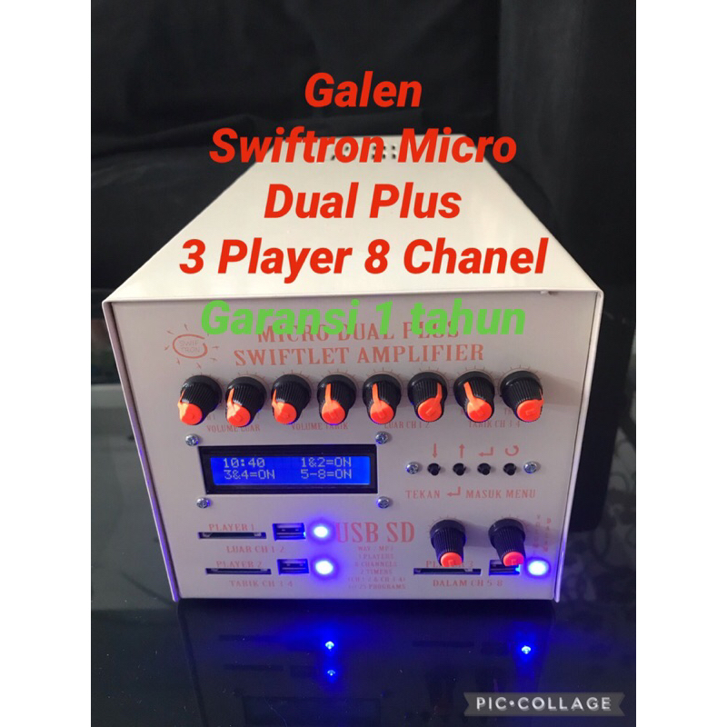 Swiftron Micro Dual Plus 3 Player 8 Chanel Ampli Swiftron Micro Dual Plus