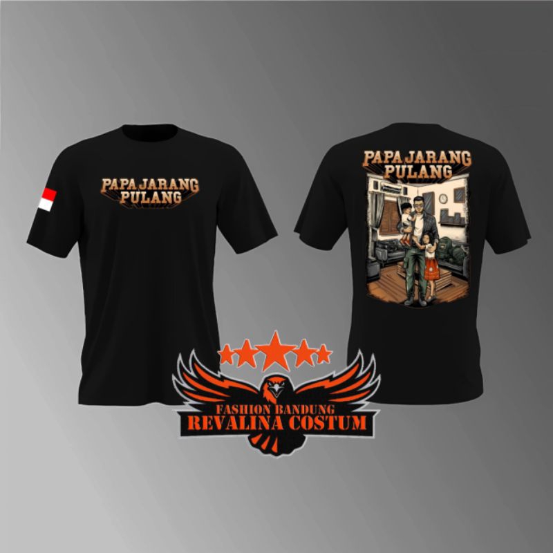 KAOS PAPA JARANG PULANG / TACTICAL / RESKRIM / RESMOB / BARESKRIM POLRI / LENGAN PANJANG / LENGAN PE