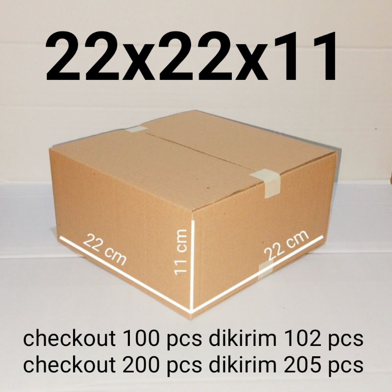 

Kardus Polos Karton Box Packing Ukuran 22x22x11