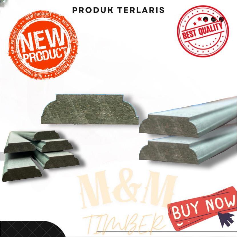 List Profile Wall Moulding HMR 122cm Tebal 9mm Lebar 5cm Hijau