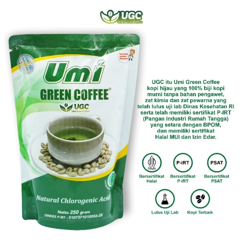 UGC Umi Green Coffe Kopi Asli Pelangsing Promil  Original 250gram Distributor Resmi