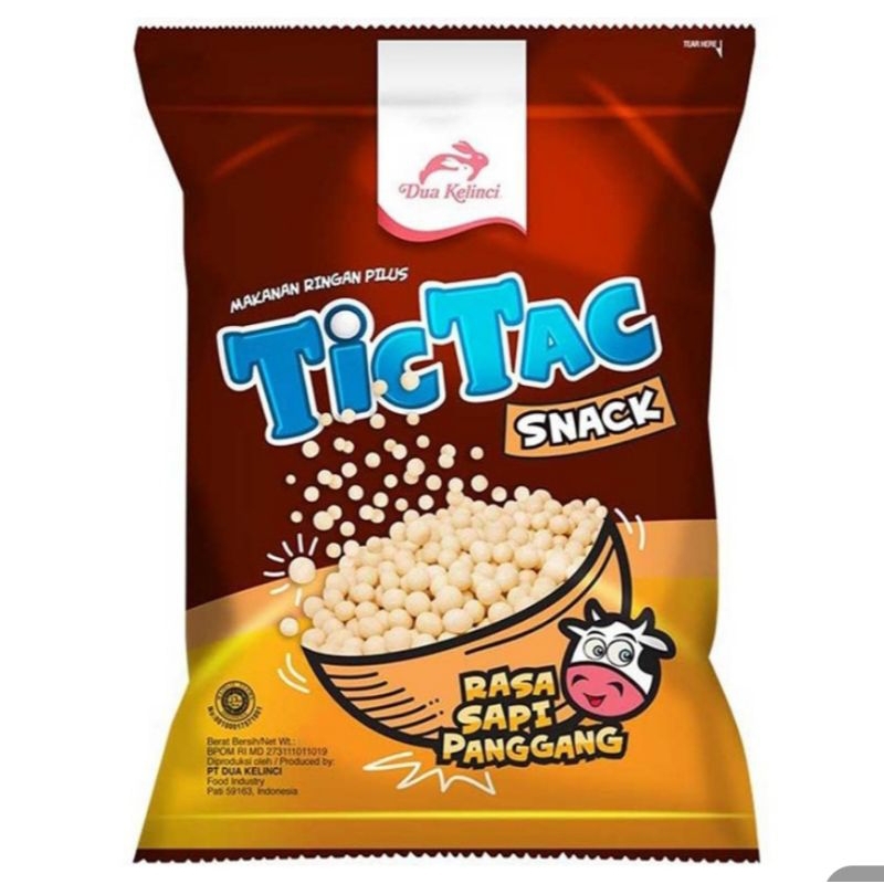 

Dua Kelinci Tic Tac Snack Pilus Sapi Panggang 80g