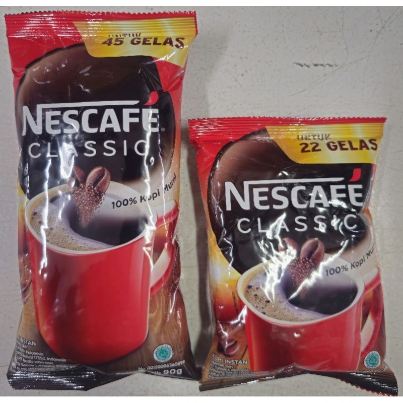 

Nescafe Classic 100% Kopi Murni 45&90gr - Kemasan Refill Pack