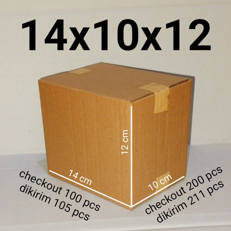 

Kardus Box Karton Packing Polos 14x10x12