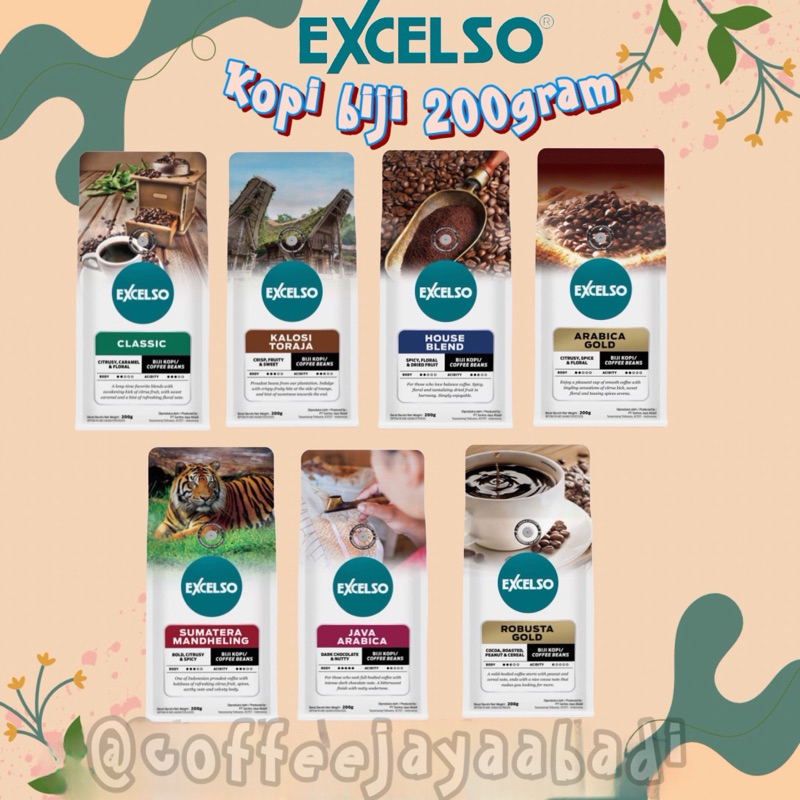 

Excelso Kopi Biji / Coffee Beans Kemasan 200gram