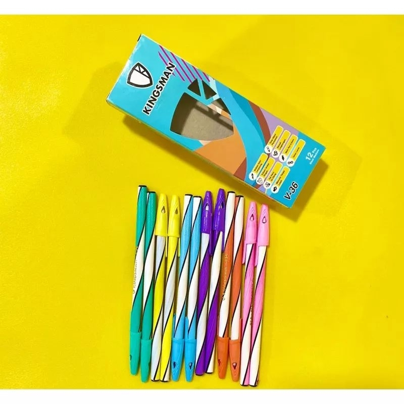 

BAS (isi 12 pcs)PENA Pulpen Kingsman Isi 12 Pcs Alat Tulis Praktis Harga Per Pack