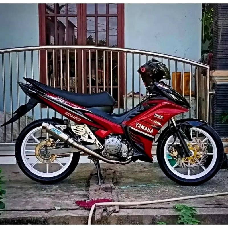 stripping liss sticker ori motor yamaha jupiter mx new Jupiter MX gp  merah striping original Jupite