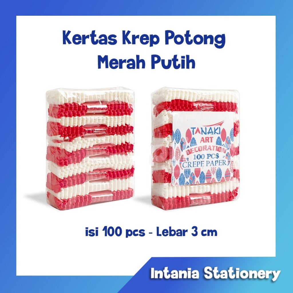 

Kertas Crepe Merah Putih / Kertas Kobot Potongan Merah Putih