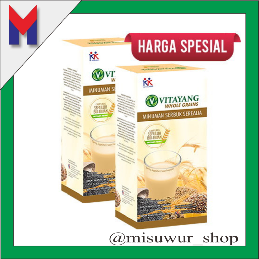 

2 box Vitayang Whole Grains Teman Sarapan Sehat Bergizi Enak Low Fat Low Sugar Original KK Indonesia