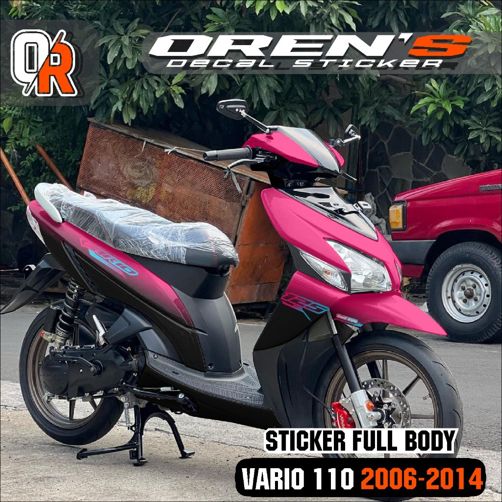STICKER DECAL VARIO 110 KARBU LAMA STICKER VARIO 110 KARBU FULL BODY MOTIF GRADASI WARNA SIMPEL EMBL