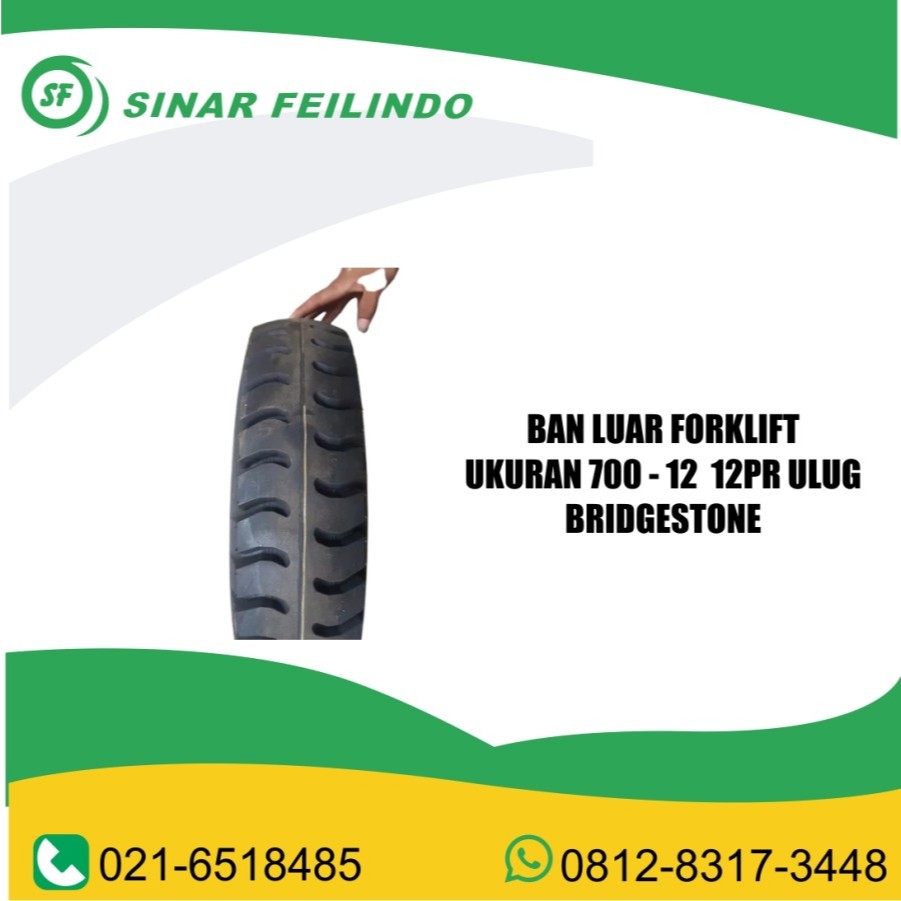 BAN LUAR FORKLIFT UKURAN 700-12 12PR ULUG BRIDGESTONE
