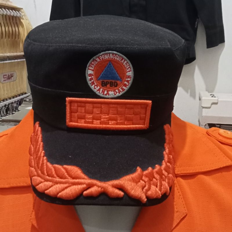 Topi Komando BPBD Original Pria Wanita Timbul Bordir+Custom