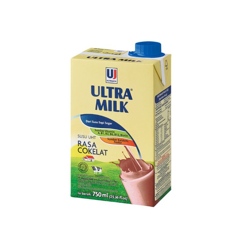 

Ultra Milk Susu UHT Kotak 750ml / Cokelat / Full Cream / Stroberi / Moka