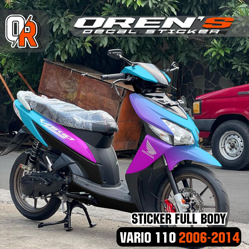 STICKER DECAL VARIO 110 KARBU LAMA STICKER VARIO 110 KARBU FULL BODY MOTIF GRADASI 2 WARNA EMBLEM HO