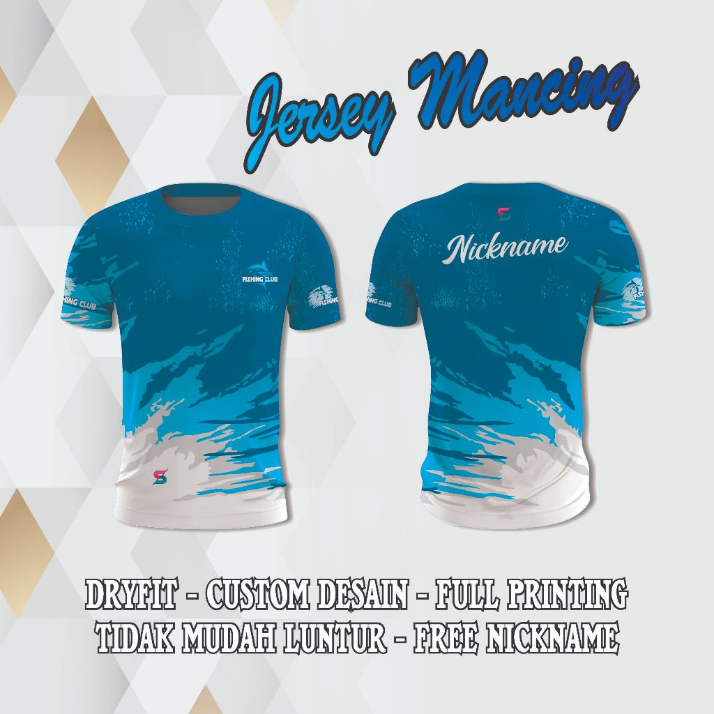 BAJU JERSEY MANCING LENGAN PENDEK FULL PRINTING CUSTOM SESUKA HATI