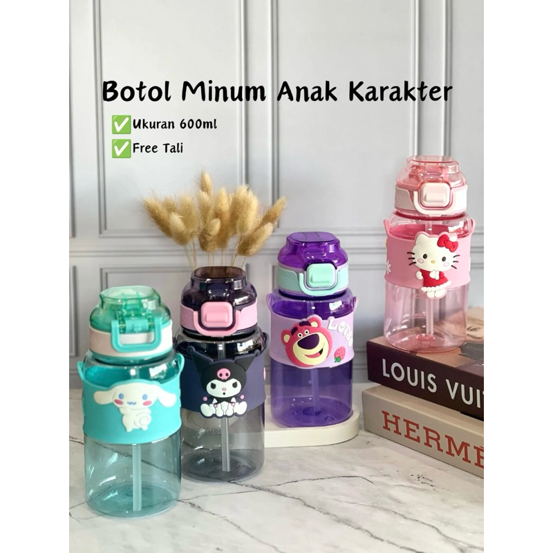Botol Minum Anak Karakter - Botol Minum Sekolah - Botol Minum Anak Cewek - Botol Minum Anak Cowok - 