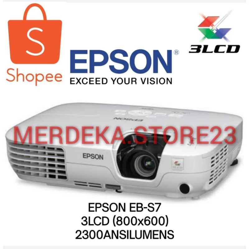 PROYEKTOR EPSON EB-S7 / EPSON EB S7 / EPSON EBS7 3LCD PROJECTOR BRIGHTNESS - READY