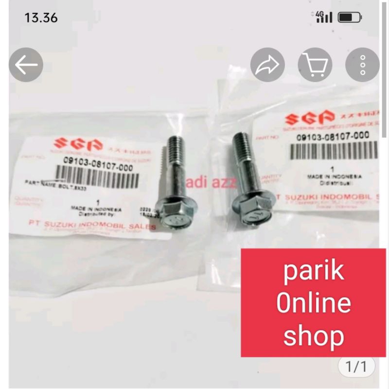 Baut Rem Kaliper Cakram Palababi Depan Suzuki Satria Fu Karbu 150 Skywave Hayate Spin 125 Satria 2 T
