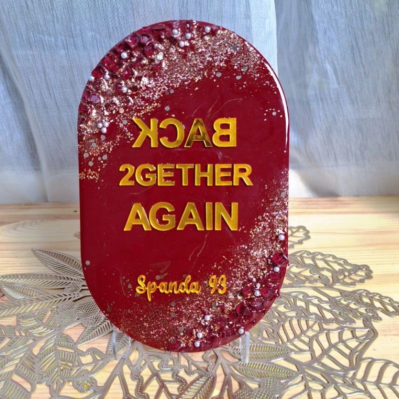 Dekorasi Resin Oval Kapsul Custom mahar nikah pernikahan