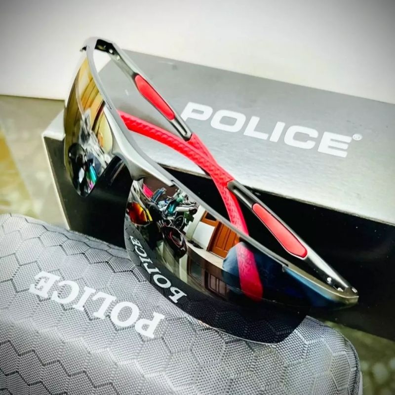 PROMO MURAH... Kacamata Hitam pria police 1910 lensa polarized sunglasses UV 400 full shet