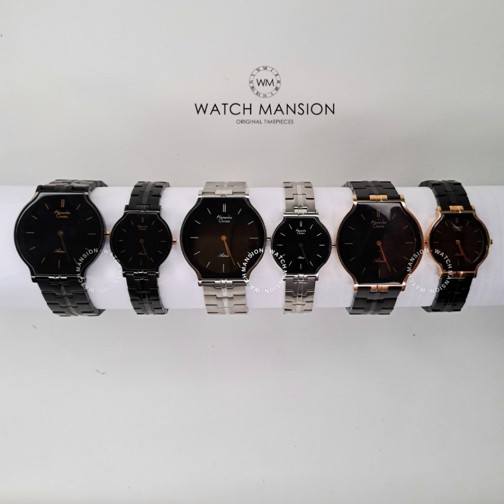 JAM TANGAN COUPLE ALEXANDRE CHRISTIE 8410 AC8410 AC 8410 STAINLESS STEEL ORIGINAL GARANSI FREE BATER