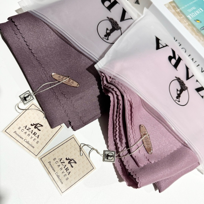 HIJAB SINAR AZARA JUMBO EXCLUSIVE POUCH / SEGIEMPAT SINAR SYARI GLAMOUR AZARA