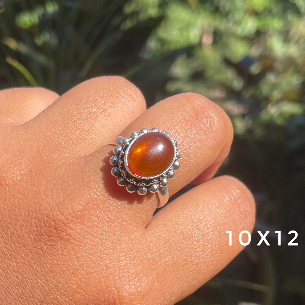 Cincin Ring Perak Silver Bali Asli 925 Batu Natural Amber Jawan Wanita Pria Laki Etnik Custom