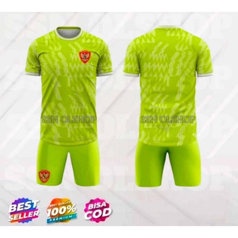 setelan jersey timnas indonesia jersey kiper (ijo stabilo) 2024 dewasa baju bola timnas indonesia ba