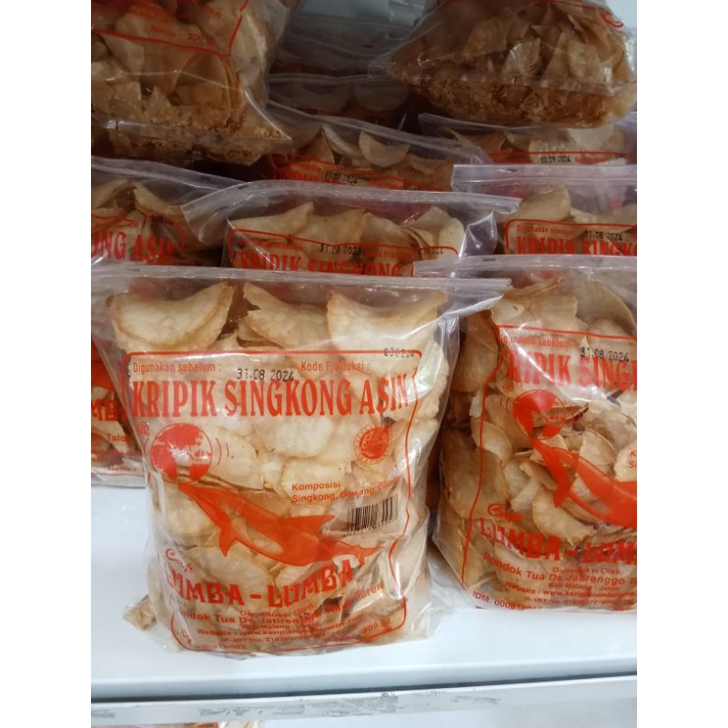 

Keripik Singkong Lumba Lumba Rasa Asin 200gr by Jeng Linda