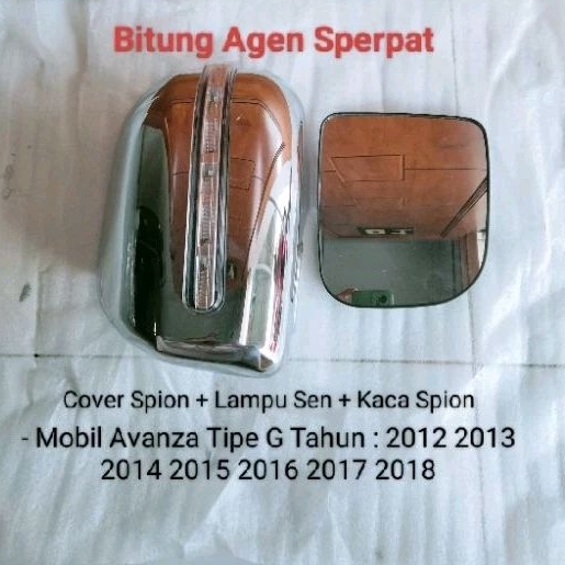 Cover Spion + Lampu Sein + Kaca Mobil Avanza G 2012 2013 2014 2015 2016 2017 2018