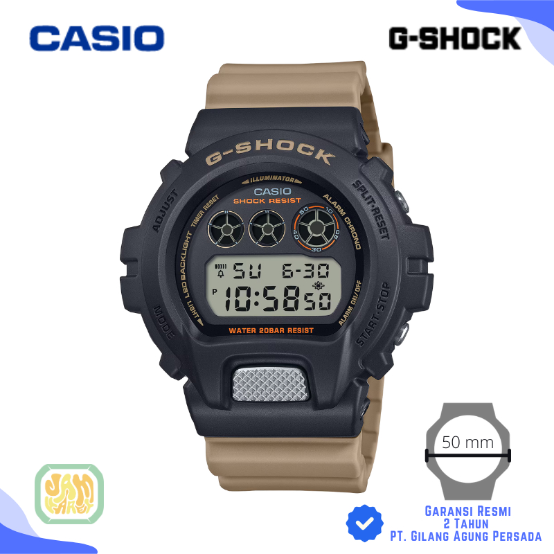 JAM TANGAN PRIA CASIO G-SHOCK DW-6900TU-1A5 ORIGINAL - GSHOCK DW 6900TU 1A5DR HITAM COKELAT