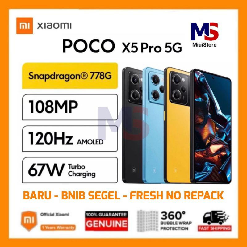 Xiaomi POCO X5 Pro 5G (6GB/128GB) | (8GB/256GB) Snapdragon 778G 5G 120Hz AMOLED 67W 108MP NFC