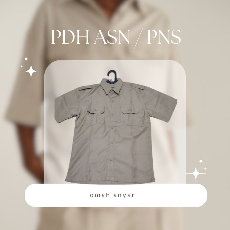 Seragam Khaki PNS Pemda Pria / Seragam ASN / Baju PDH/ Seragam PDH Khaki Muda