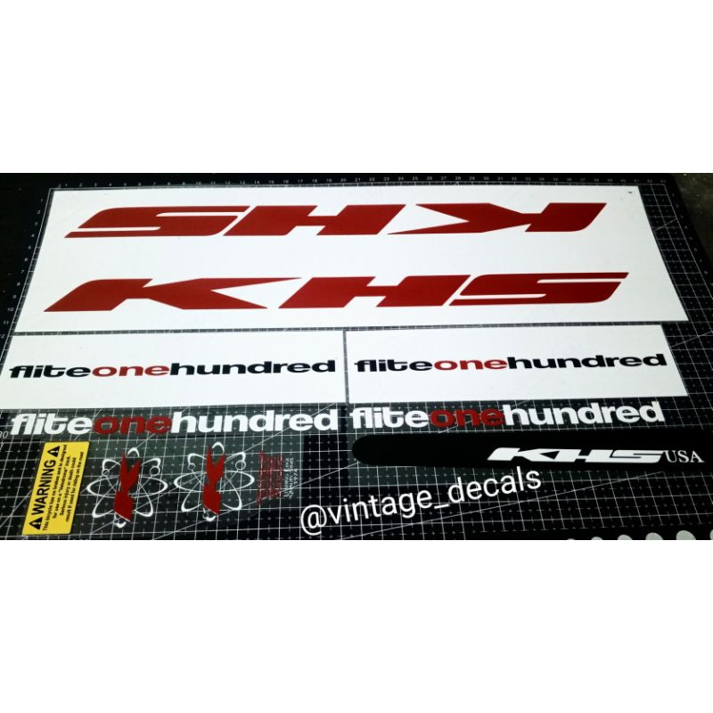 sticker decals replacement KHS flite100 fliteonehundred