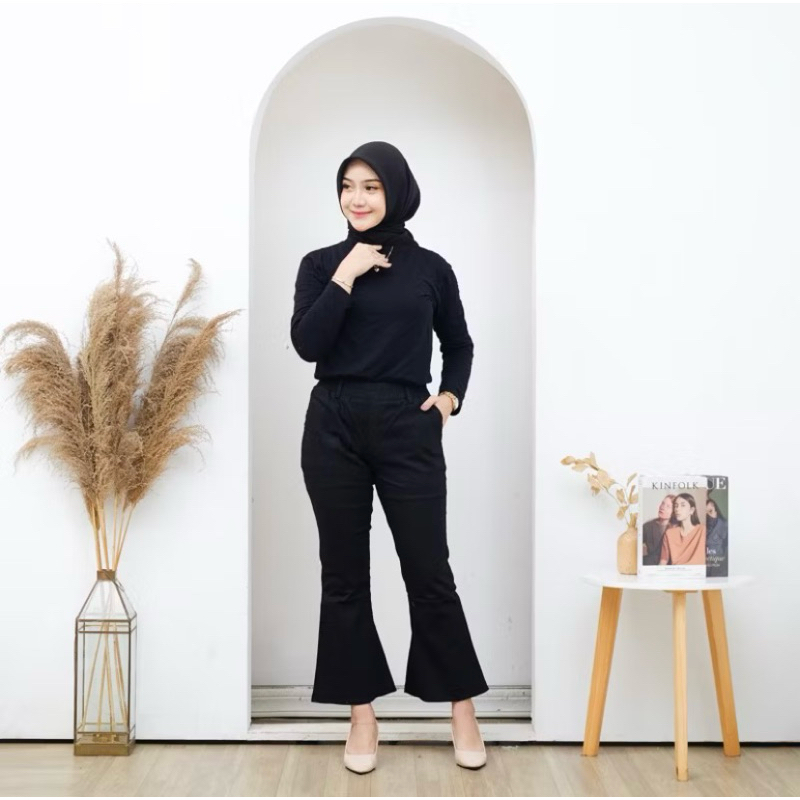CUTBRAY Basic Pants Celana Cutbray Wanita Stretch Celana Katun Wanita