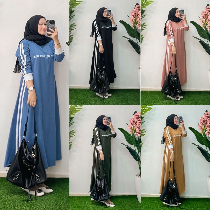 MIDI DRESS KAOS COMBED ANEKA MODEL